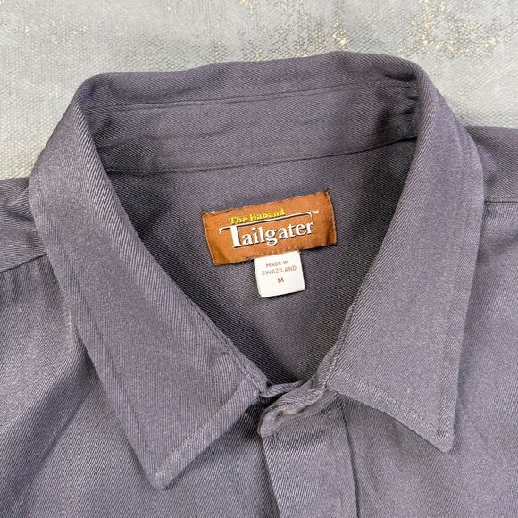 Vintage The Haband Tailgater Cotton and Polyester Blend Twill Button Up Shirt M - Picture 3 of 4
